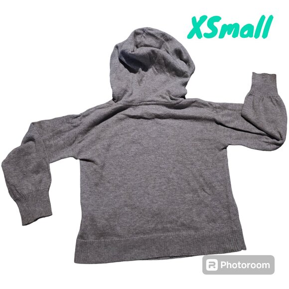 Disney Gap Mickey Mouse Sequin Hooded Sweater Grey Pullover Fall Size XSmall - Picture 2 of 8